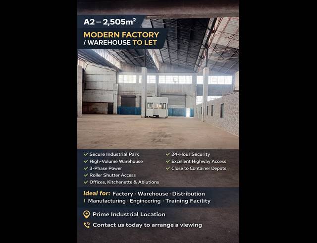 Industrial property to rent in HERIOTDALE